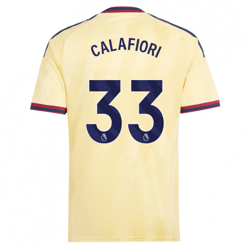 Danxen Damen Riccardo Calafiori #33 Hell Gelb Mitternachtsblau Ausweichtrikot Trikot 2026/27 T-Shirt