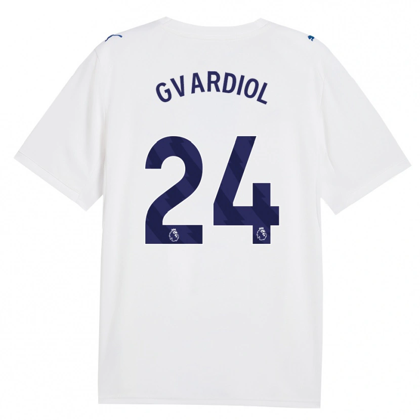 Danxen Damen Josko Gvardiol #24 Marineweiß Ausweichtrikot Trikot 2026/27 T-Shirt
