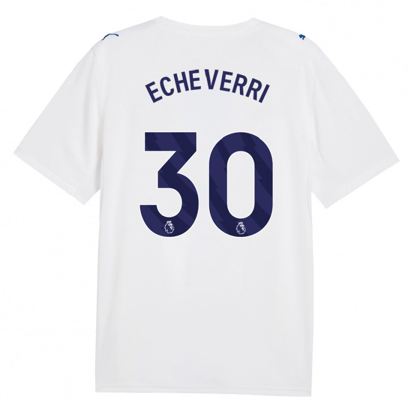 Danxen Damen Claudio Echeverri #30 Marineweiß Ausweichtrikot Trikot 2026/27 T-Shirt