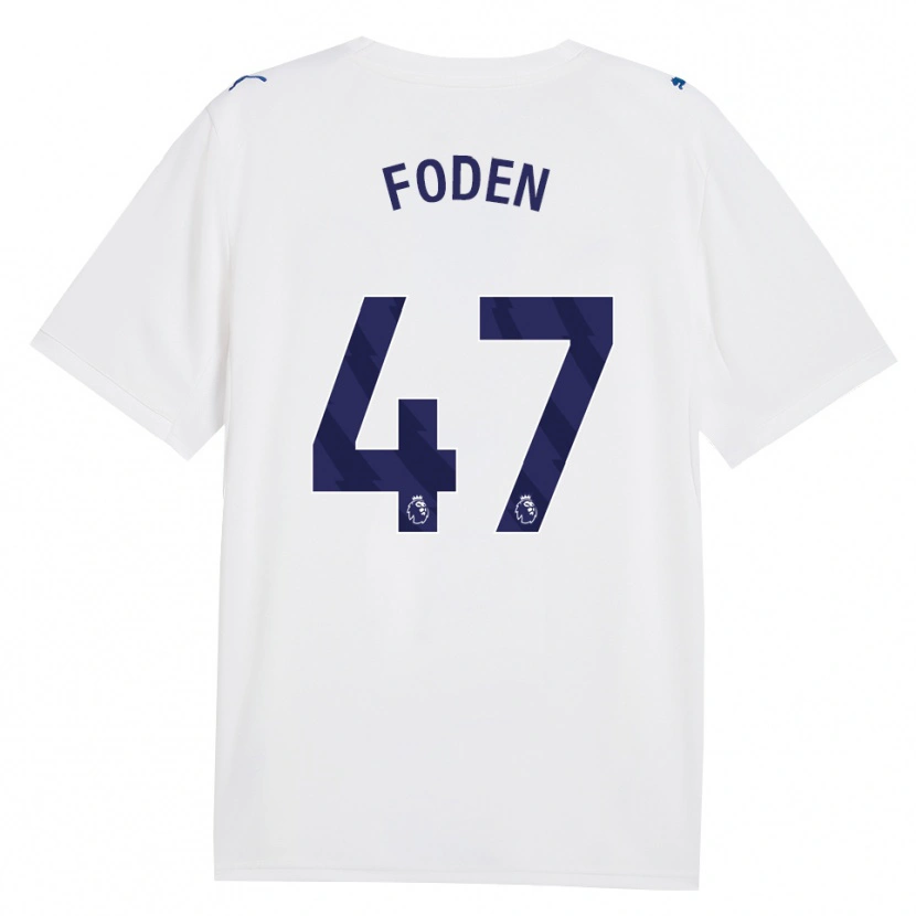 Danxen Damen Phil Foden #47 Marineweiß Ausweichtrikot Trikot 2026/27 T-Shirt