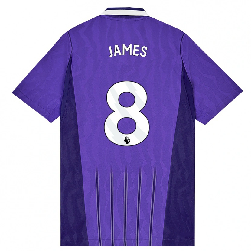 Danxen Damen Angharad James #8 Violett Weiß Ausweichtrikot Trikot 2026/27 T-Shirt