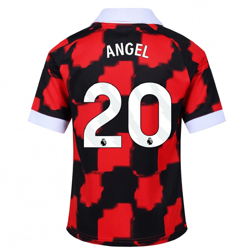 Danxen Damen Manuel Ángel #20 Rot Weiß Schwarz Auswärtstrikot Trikot 2026/27 T-Shirt
