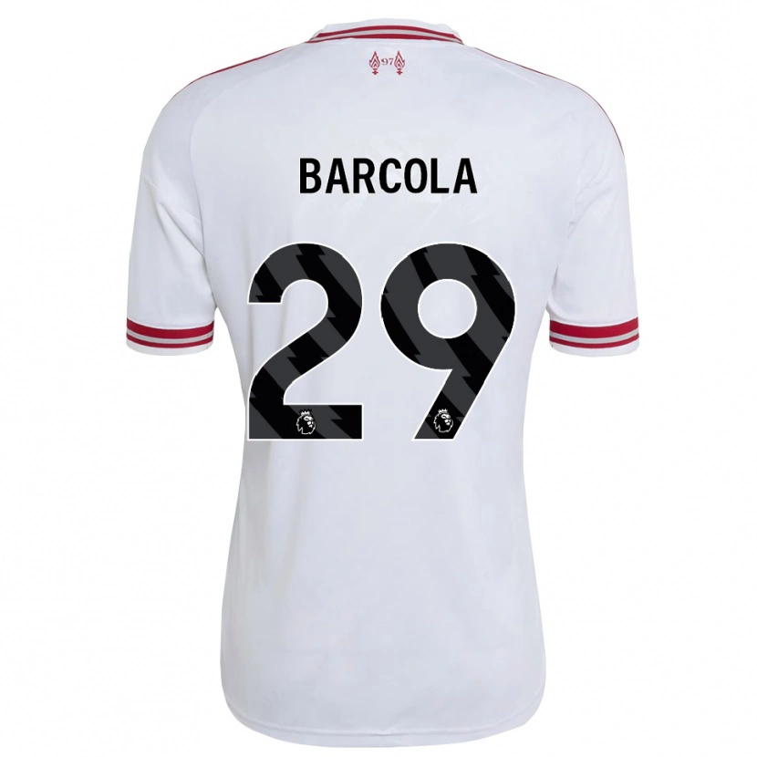 Danxen Damen Bradley Barcola #29 Rot Weiß Auswärtstrikot Trikot 2026/27 T-Shirt