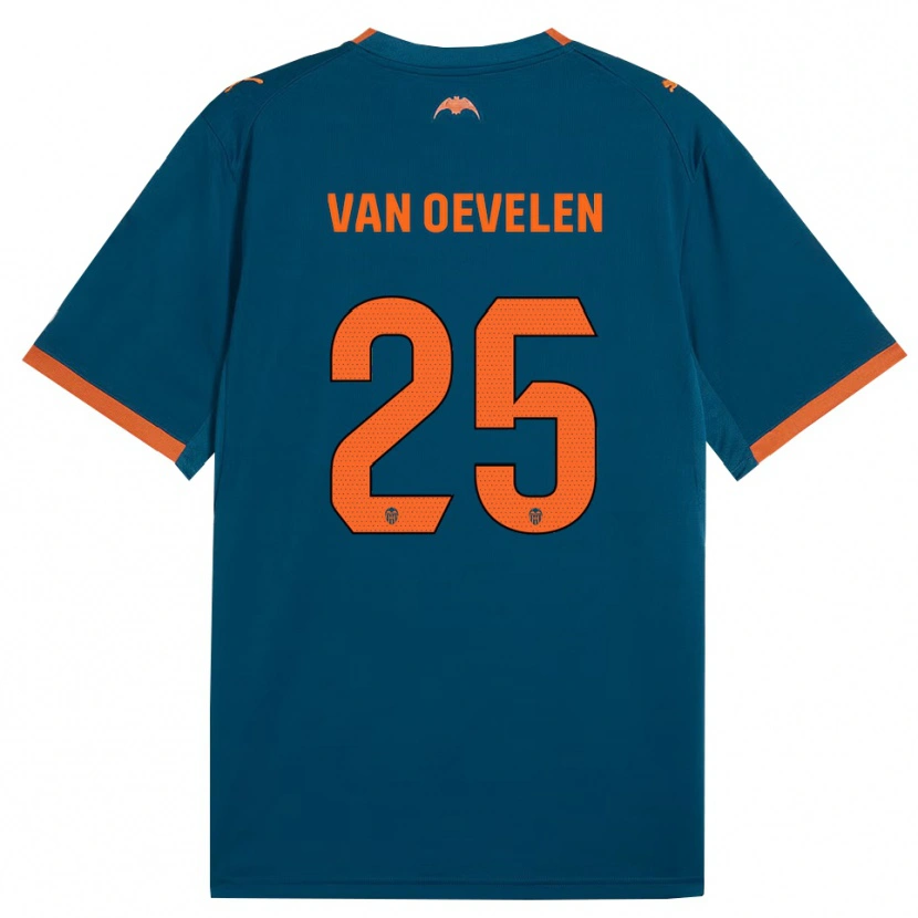 Danxen Kinder Kayne Van Oevelen #25 Stahlblau Orange Auswärtstrikot Trikot 2026/27 T-Shirt