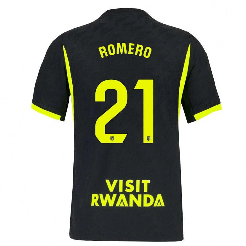 Danxen Kinder Cristian Romero #21 Hellgrün Schwarz Auswärtstrikot Trikot 2026/27 T-Shirt