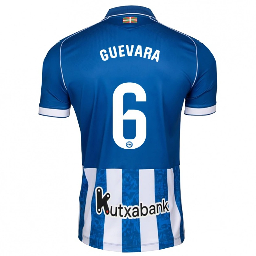 Danxen Kinder Ander Guevara #6 Blau Weiß Schwarz Heimtrikot Trikot 2026/27 T-Shirt