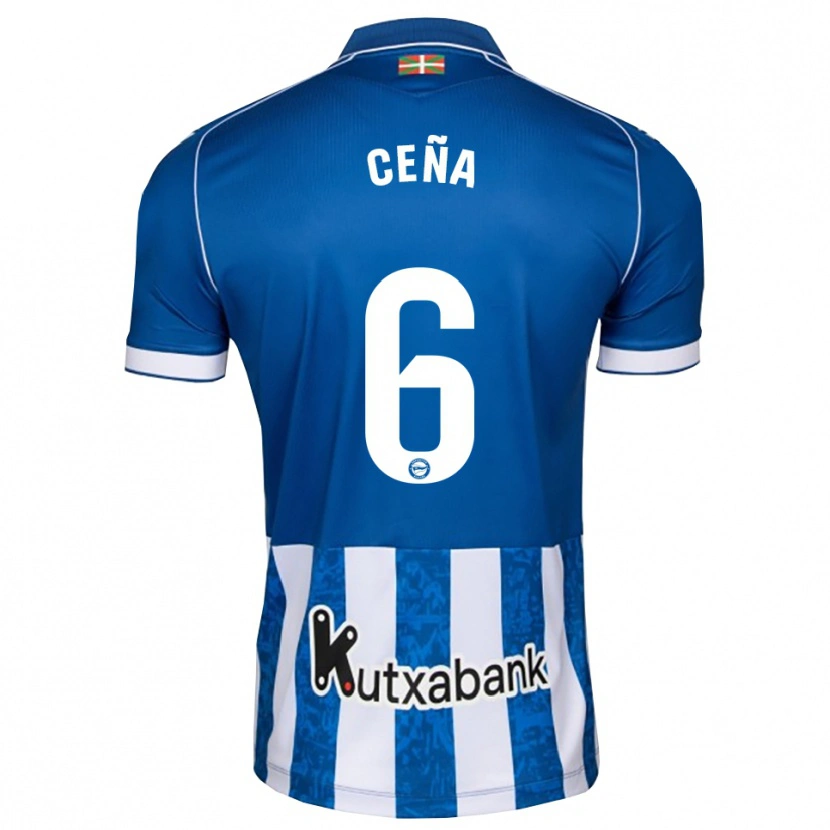 Danxen Kinder Marcos Ceña #6 Blau Weiß Schwarz Heimtrikot Trikot 2026/27 T-Shirt