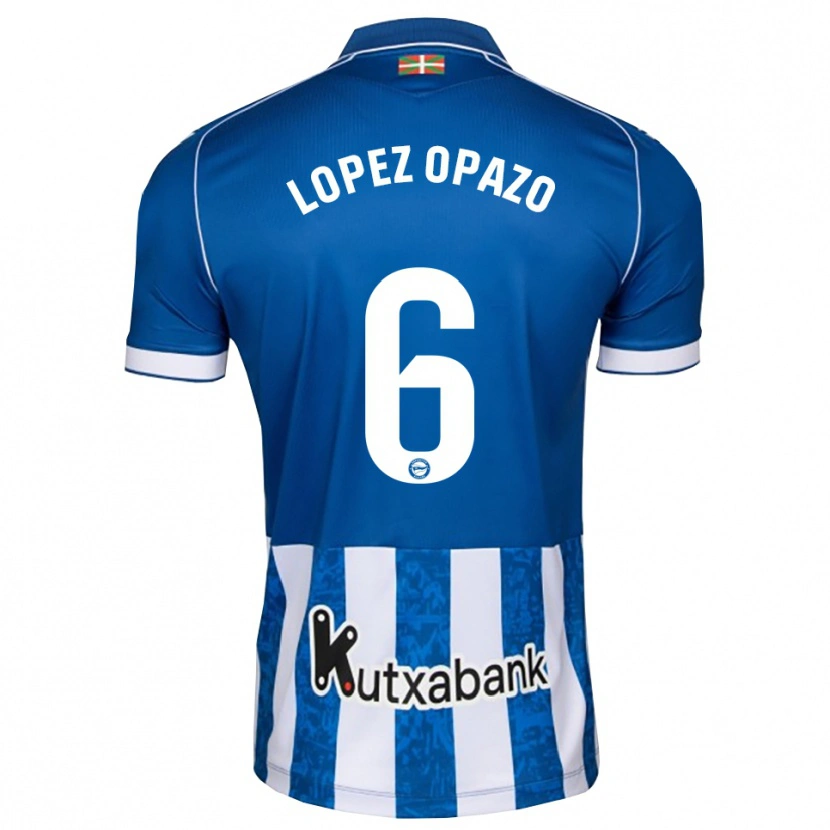 Danxen Kinder Nayadet Zulema Lopez Opazo #6 Blau Weiß Schwarz Heimtrikot Trikot 2026/27 T-Shirt