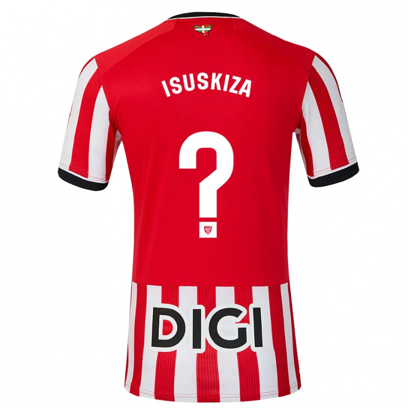 Danxen Kinder Gorka Isuskiza #0 Rot Schwarz Weiß Heimtrikot Trikot 2026/27 T-Shirt