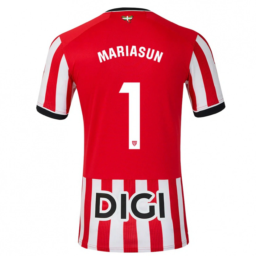 Danxen Kinder María Asunción Quiñones Goikoetxea #1 Rot Schwarz Weiß Heimtrikot Trikot 2026/27 T-Shirt