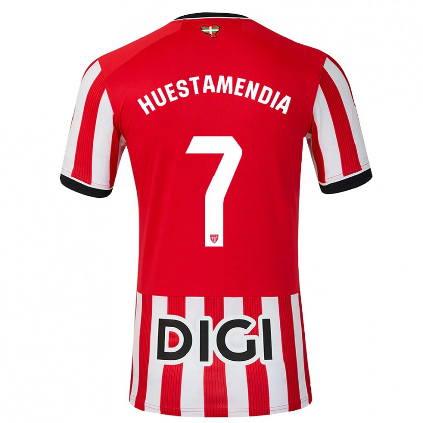 Danxen Kinder Peio Huestamendia #7 Rot Schwarz Weiß Heimtrikot Trikot 2026/27 T-Shirt