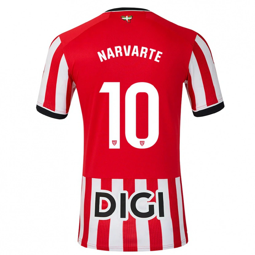 Danxen Kinder Danel Narvarte #10 Rot Schwarz Weiß Heimtrikot Trikot 2026/27 T-Shirt
