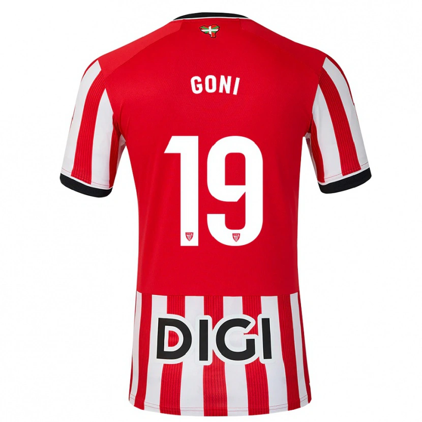 Danxen Kinder Marcos Goñi #19 Rot Schwarz Weiß Heimtrikot Trikot 2026/27 T-Shirt