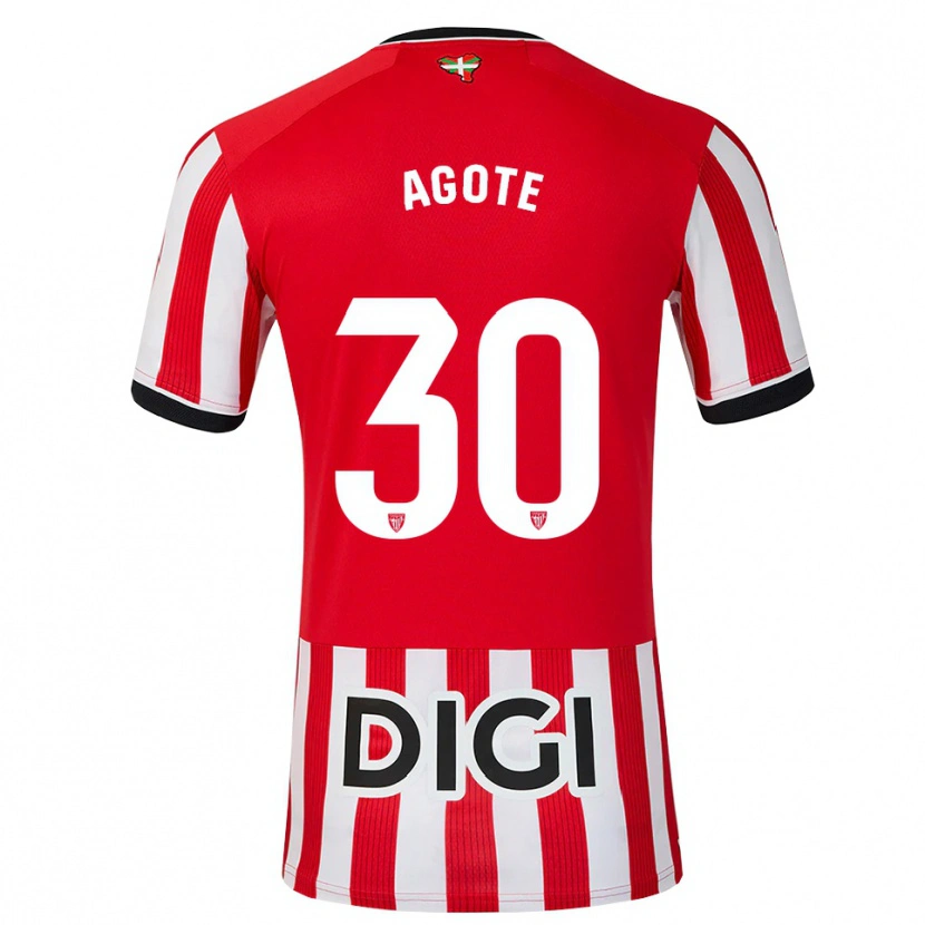 Danxen Kinder Daniela Agote Aguirre #30 Rot Schwarz Weiß Heimtrikot Trikot 2026/27 T-Shirt