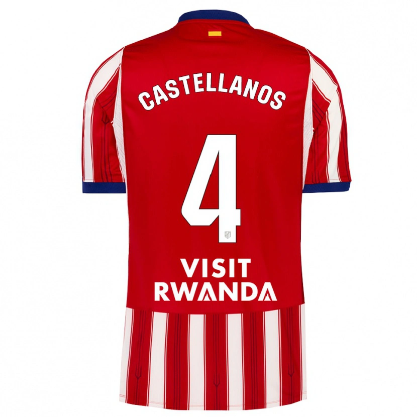 Danxen Kinder Iván Castellanos #4 Königsblau Rot Weiß Heimtrikot Trikot 2026/27 T-Shirt