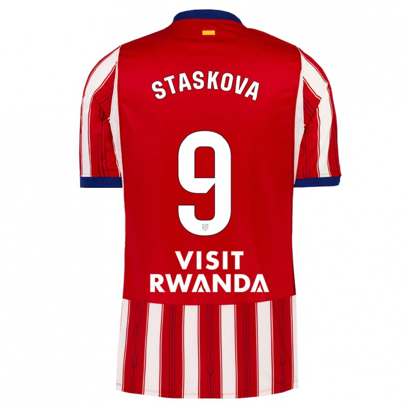 Danxen Kinder Andrea Staskova #9 Königsblau Rot Weiß Heimtrikot Trikot 2026/27 T-Shirt