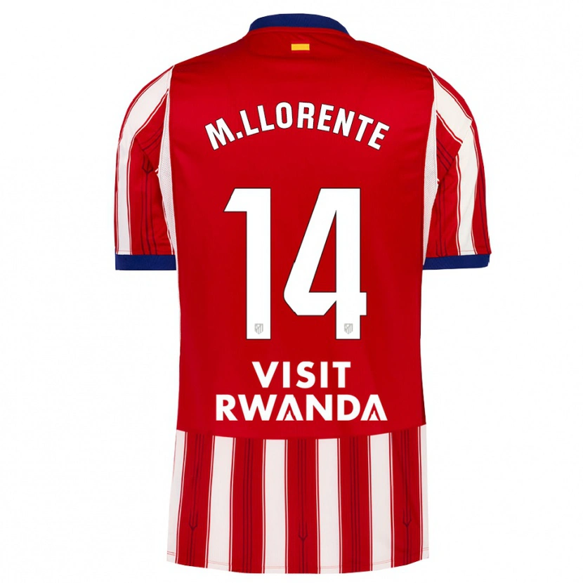 Danxen Kinder Marcos Llorente #14 Königsblau Rot Weiß Heimtrikot Trikot 2026/27 T-Shirt