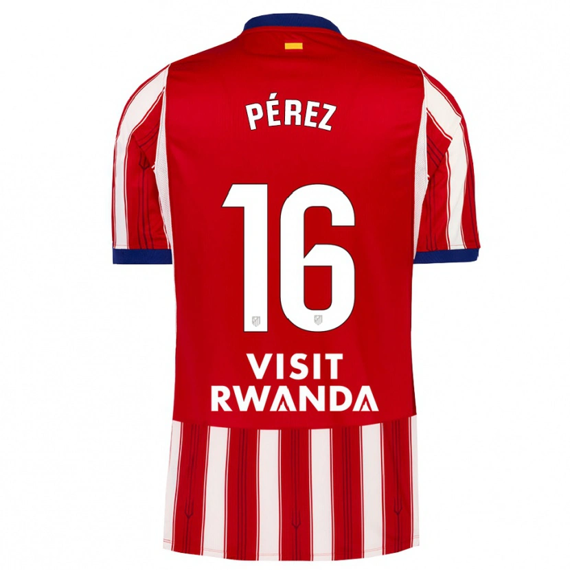 Danxen Kinder Dani Pérez #16 Königsblau Rot Weiß Heimtrikot Trikot 2026/27 T-Shirt
