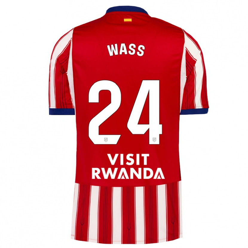 Danxen Kinder Daniel Wass #24 Königsblau Rot Weiß Heimtrikot Trikot 2026/27 T-Shirt