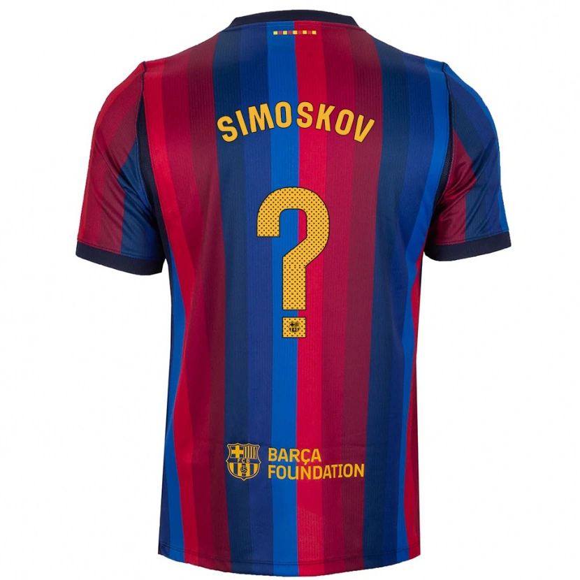 Danxen Kinder Aleksander Simoskov #0 Königsblau Rot Gelb Heimtrikot Trikot 2026/27 T-Shirt