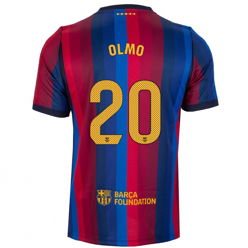 Danxen Kinder Dani Olmo #20 Königsblau Rot Gelb Heimtrikot Trikot 2026/27 T-Shirt