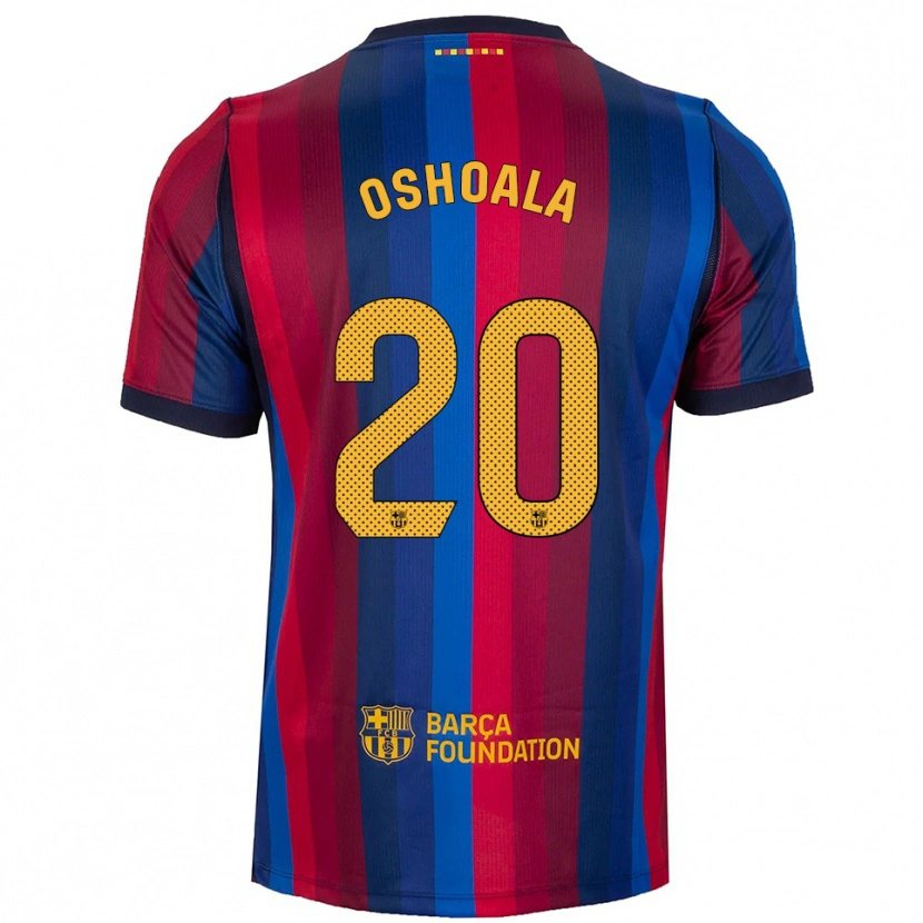 Danxen Kinder Asisat Oshoala #20 Königsblau Rot Gelb Heimtrikot Trikot 2026/27 T-Shirt