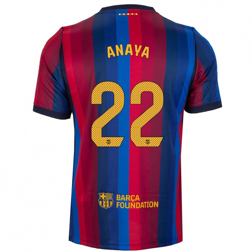 Danxen Kinder Joan Anaya #22 Königsblau Rot Gelb Heimtrikot Trikot 2026/27 T-Shirt