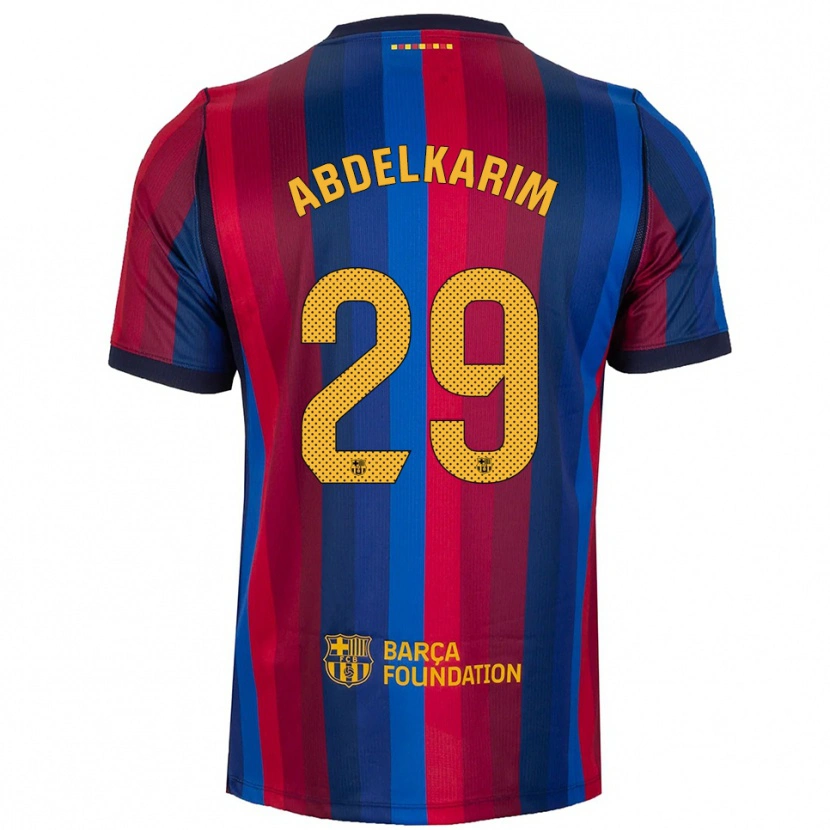 Danxen Kinder Hamza Abdelkarim #29 Königsblau Rot Gelb Heimtrikot Trikot 2026/27 T-Shirt