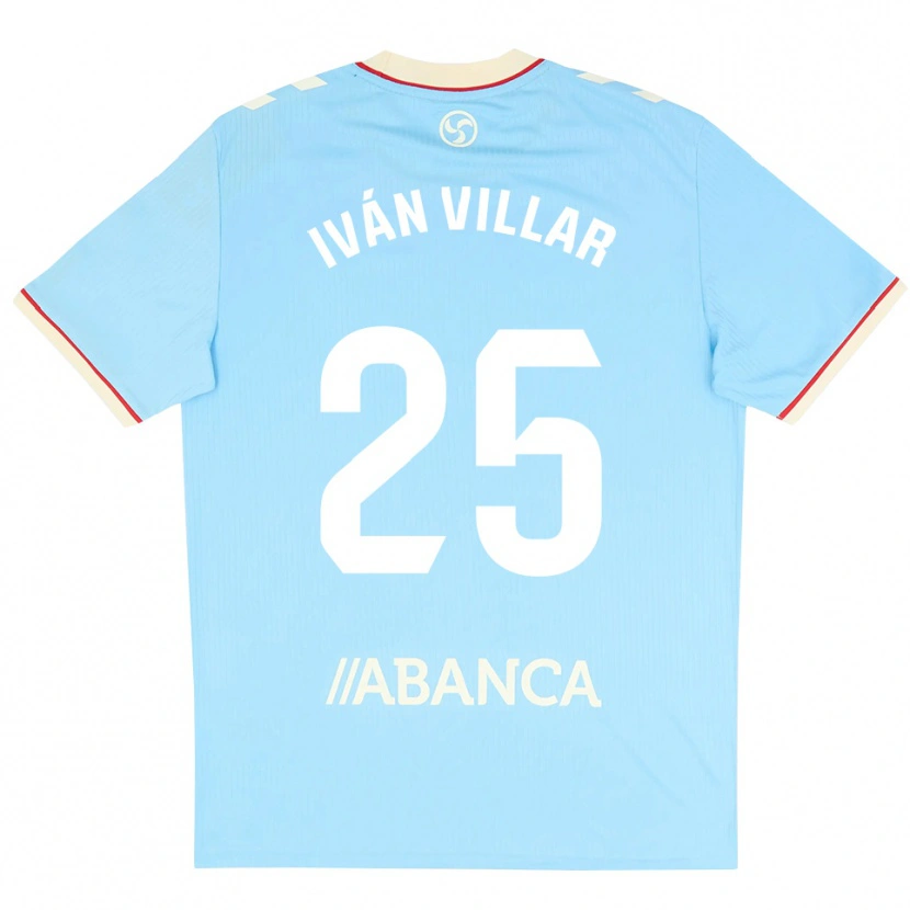 Danxen Kinder Iván Villar #25 Himmelblau Weiß Rot Heimtrikot Trikot 2026/27 T-Shirt