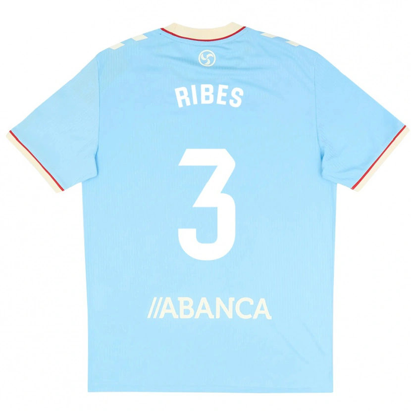 Danxen Kinder Kike Ribes #3 Himmelblau Weiß Rot Heimtrikot Trikot 2026/27 T-Shirt