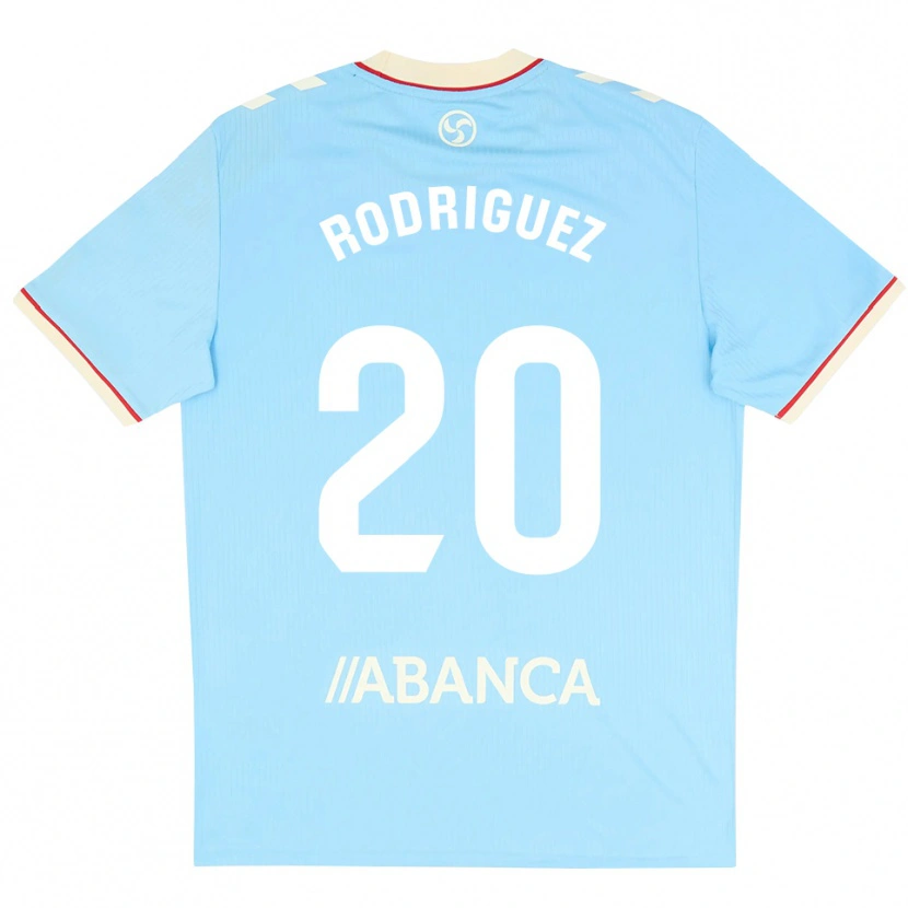 Danxen Kinder Javi Rodríguez #20 Himmelblau Weiß Rot Heimtrikot Trikot 2026/27 T-Shirt