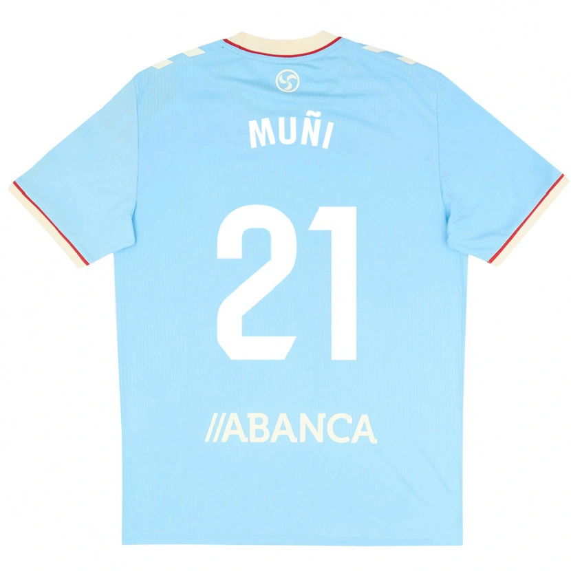 Danxen Kinder Sara Álvarez Muñi #21 Himmelblau Weiß Rot Heimtrikot Trikot 2026/27 T-Shirt