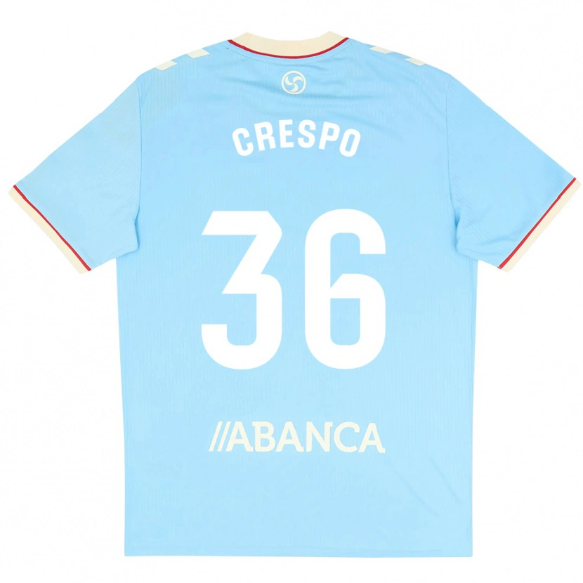 Danxen Kinder Yoel Crespo #36 Himmelblau Weiß Rot Heimtrikot Trikot 2026/27 T-Shirt