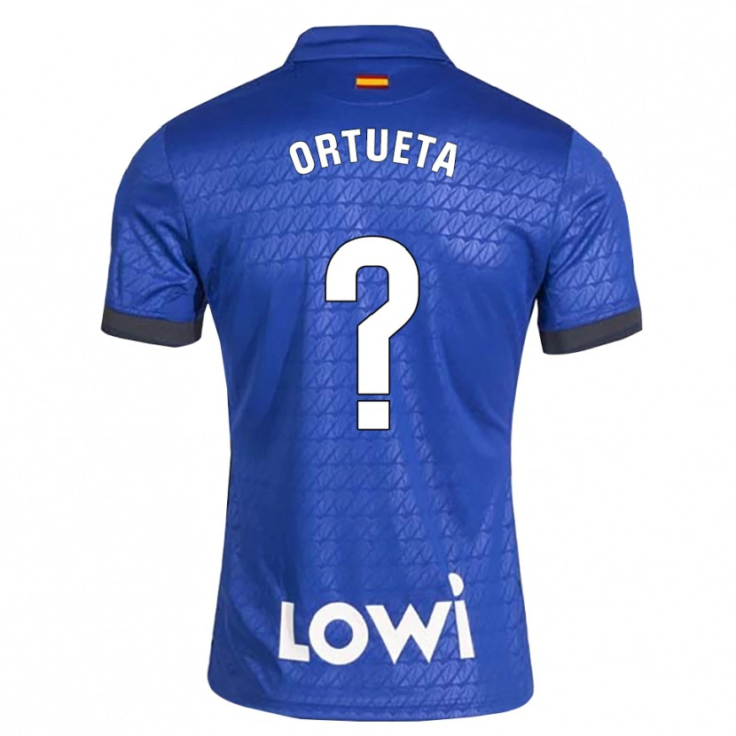 Danxen Kinder Ignacio Ortueta #0 Blau Weiß Schwarz Heimtrikot Trikot 2026/27 T-Shirt