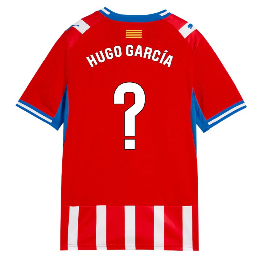 Danxen Kinder Hugo García #0 Rot Weiß Himmelblau Heimtrikot Trikot 2026/27 T-Shirt