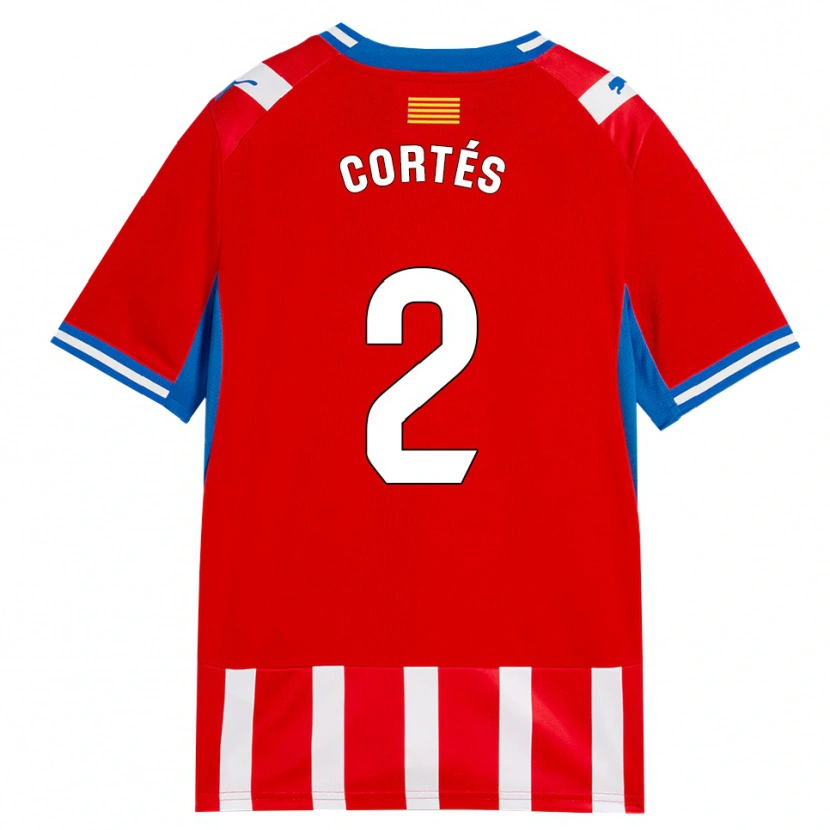 Danxen Kinder Sergio Cortés #2 Rot Weiß Himmelblau Heimtrikot Trikot 2026/27 T-Shirt