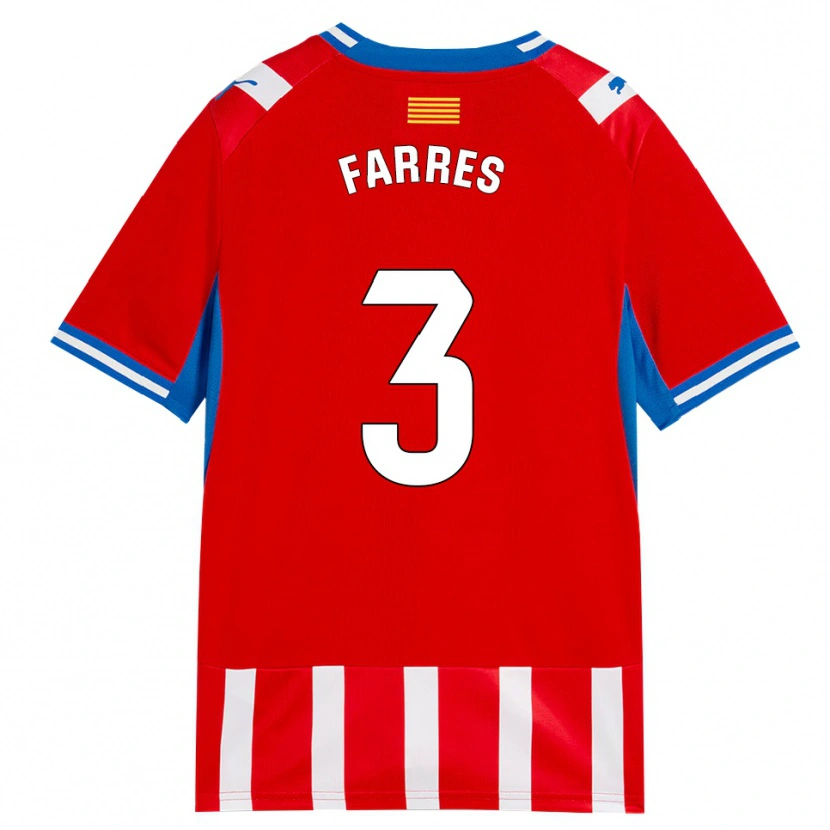Danxen Kinder Biel Farrés #3 Rot Weiß Himmelblau Heimtrikot Trikot 2026/27 T-Shirt