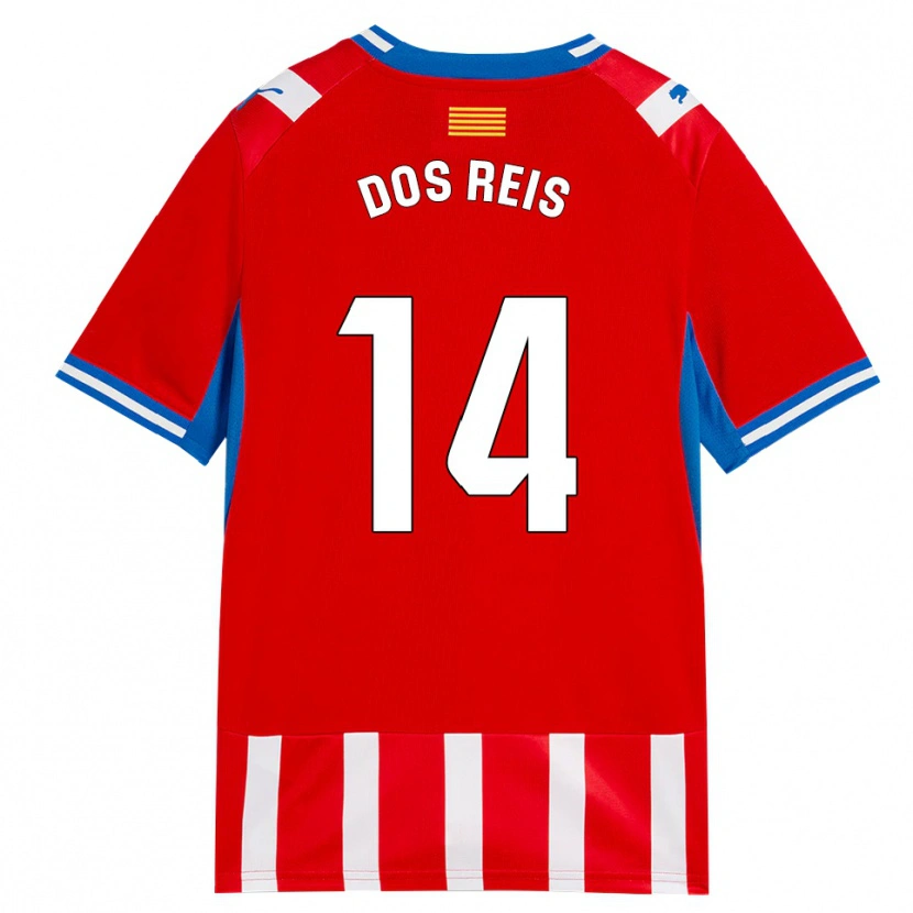 Danxen Kinder Leo Dos Reis #14 Rot Weiß Himmelblau Heimtrikot Trikot 2026/27 T-Shirt