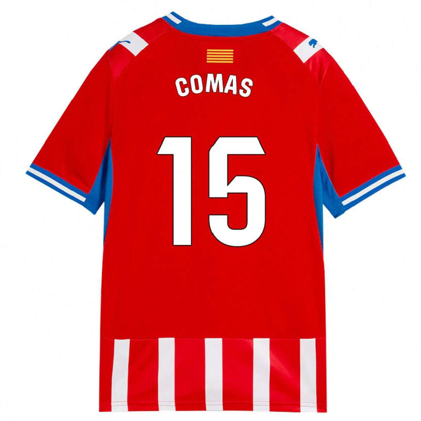 Danxen Kinder Oriol Comas #15 Rot Weiß Himmelblau Heimtrikot Trikot 2026/27 T-Shirt