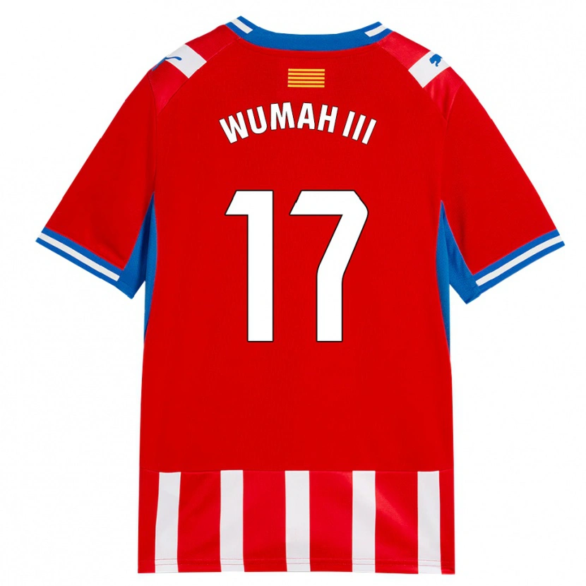 Danxen Kinder Edward Wumah Iii #17 Rot Weiß Himmelblau Heimtrikot Trikot 2026/27 T-Shirt