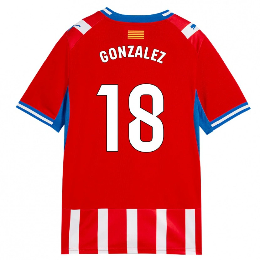 Danxen Kinder Gerard Gonzalez #18 Rot Weiß Himmelblau Heimtrikot Trikot 2026/27 T-Shirt