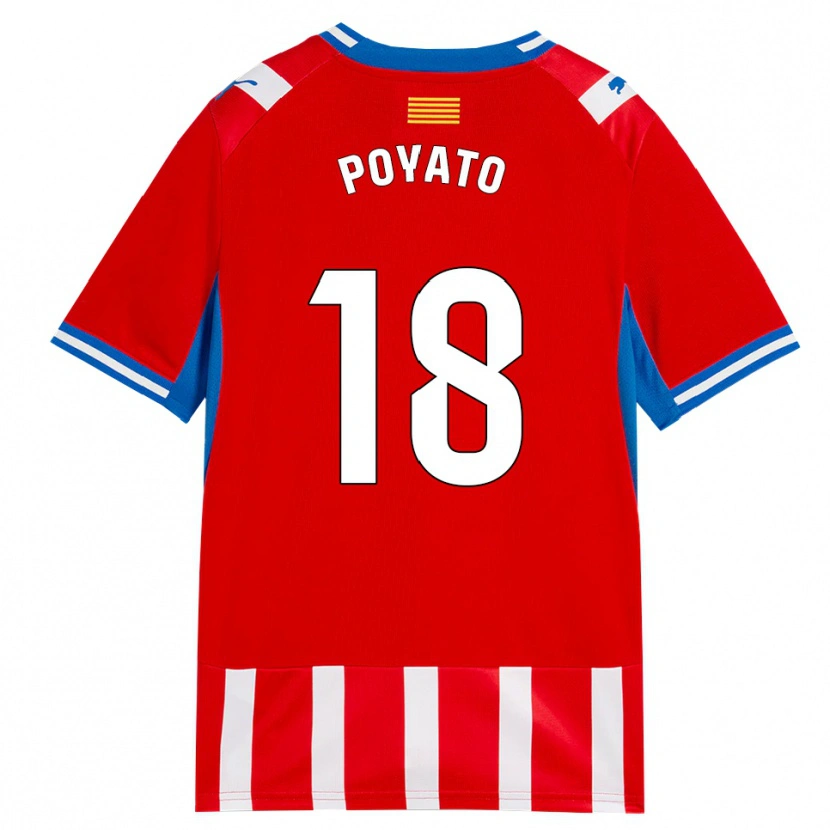 Danxen Kinder Marina Poyato #18 Rot Weiß Himmelblau Heimtrikot Trikot 2026/27 T-Shirt