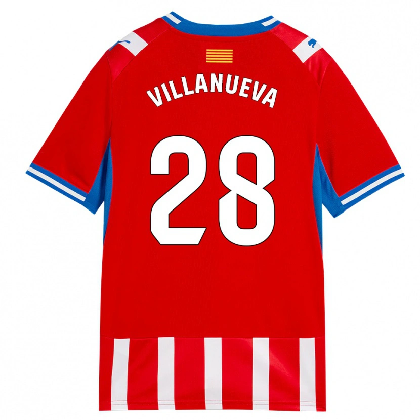 Danxen Kinder Pablo Villanueva #28 Rot Weiß Himmelblau Heimtrikot Trikot 2026/27 T-Shirt