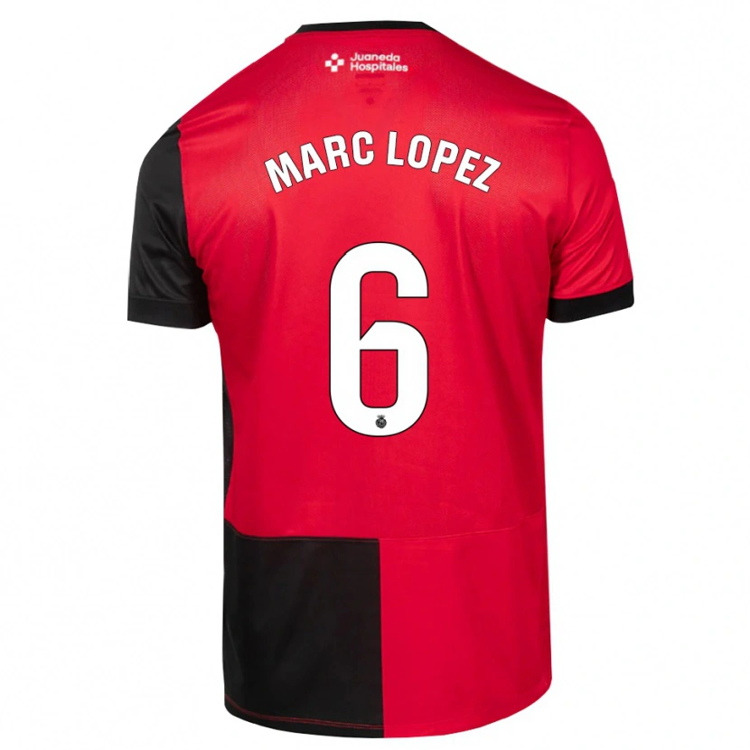 Danxen Kinder Marc López #6 Schwarz Rot Weiß Heimtrikot Trikot 2026/27 T-Shirt