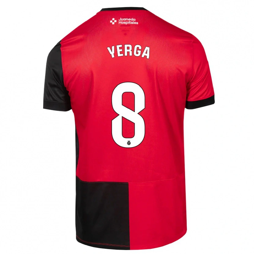 Danxen Kinder Alejandro Yerga #8 Schwarz Rot Weiß Heimtrikot Trikot 2026/27 T-Shirt