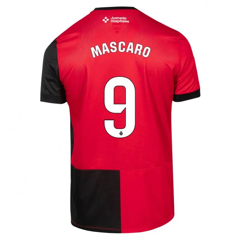 Danxen Kinder Pau Mascaró #9 Schwarz Rot Weiß Heimtrikot Trikot 2026/27 T-Shirt