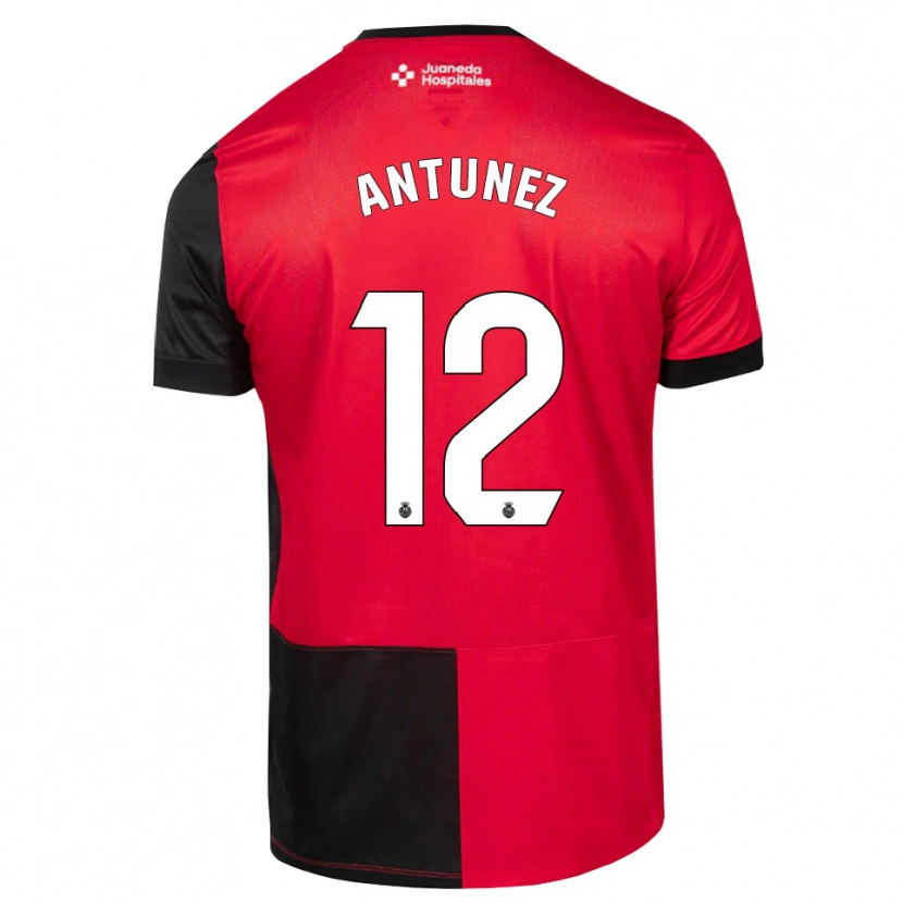 Danxen Kinder Yahir Antúnez #12 Schwarz Rot Weiß Heimtrikot Trikot 2026/27 T-Shirt