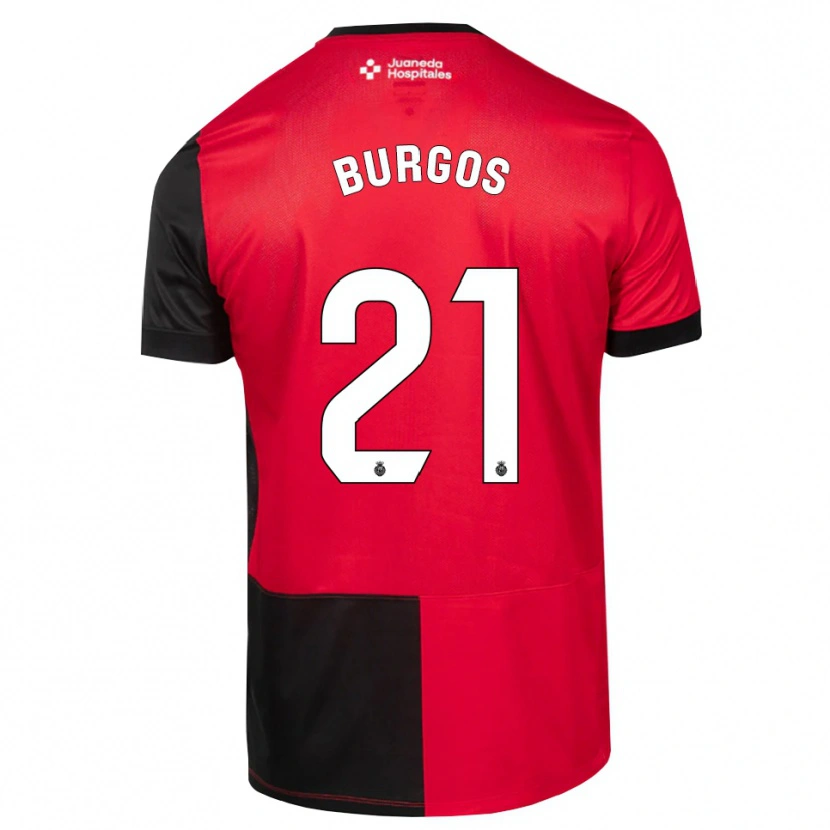 Danxen Kinder Hugo Burgos #21 Schwarz Rot Weiß Heimtrikot Trikot 2026/27 T-Shirt