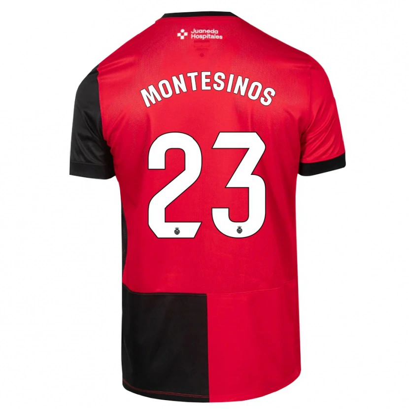 Danxen Kinder Pol Montesinos #23 Schwarz Rot Weiß Heimtrikot Trikot 2026/27 T-Shirt