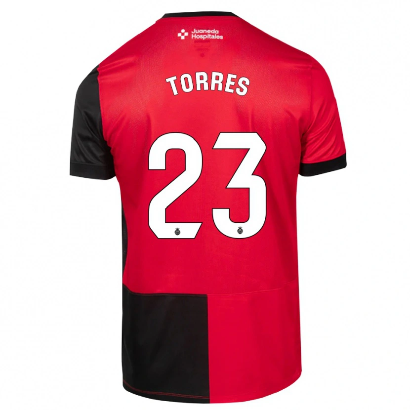 Danxen Kinder Iker Torres #23 Schwarz Rot Weiß Heimtrikot Trikot 2026/27 T-Shirt
